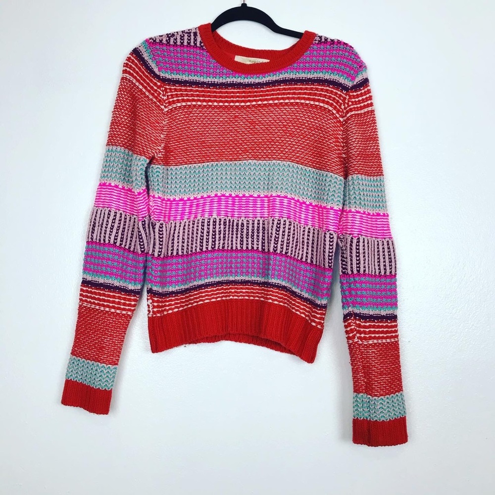 Rewind Multicolored Cable Knit Sweater Sz Medium